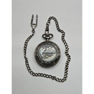 Vintage Collection Washington State Pocket Watch Quartz Chain Hunter New Battery